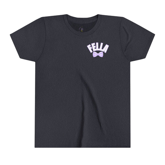 White/Lavender Fella Youth Short-sleeve Tee