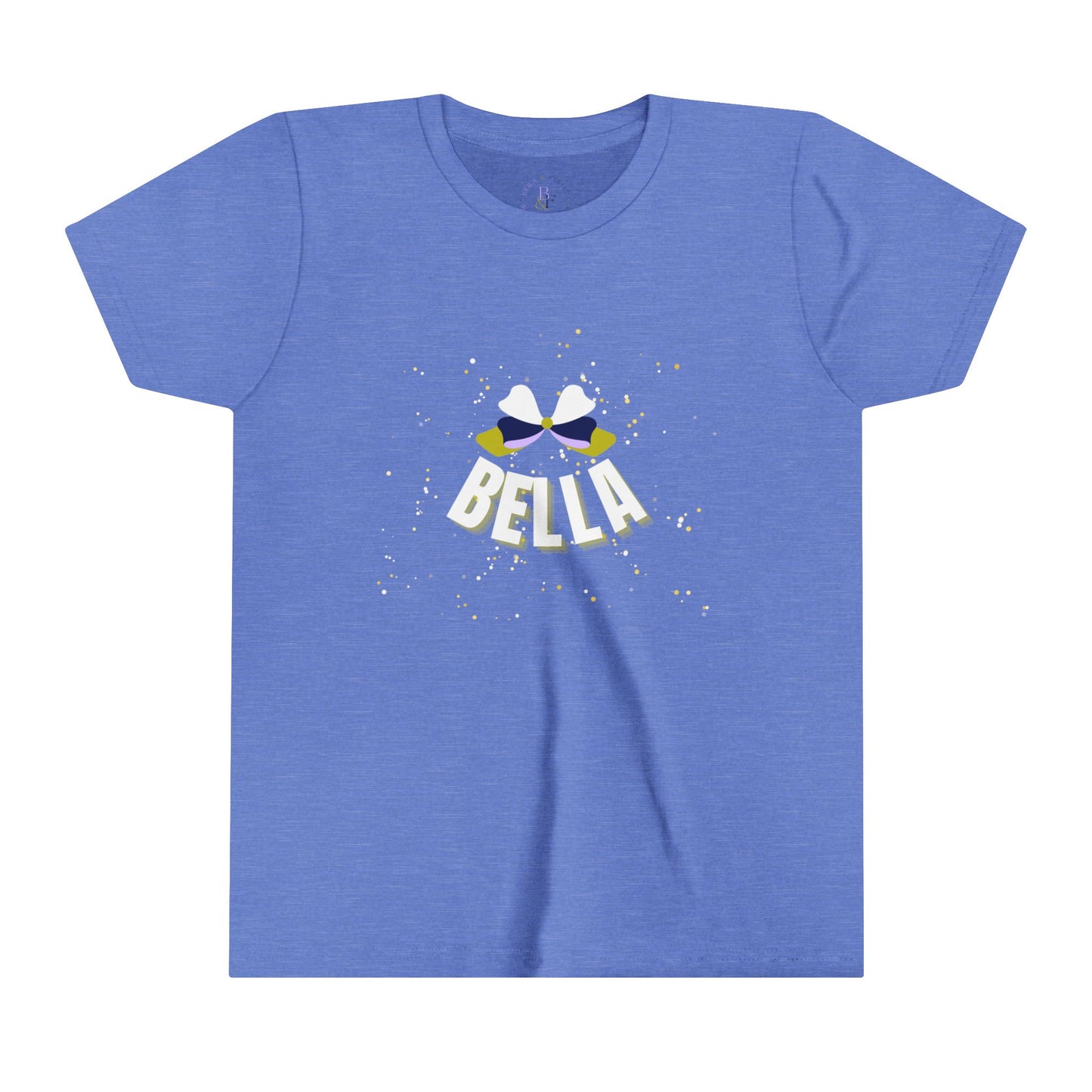 White/Navy/Olive Bella Youth Short-sleeve Tee