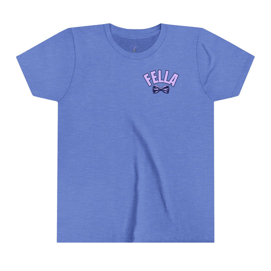 Lavender/Navy Fella Youth Short-sleeve Tee