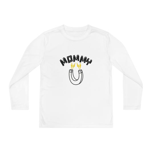 Black Mommy Black Magnet Youth Long Sleeve Competitor Tee